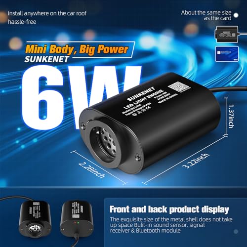 6W Mini Size Twinkle 650pcs*0.03in*9.8ft Starlight Headliner Kit, Star Lights for Car with Bluetooth APP/28key Remote Control/Music Effect, RGBW Fiber Optic Lights for Home Ceiling - size: 650pcs*0.03in*9.8ft