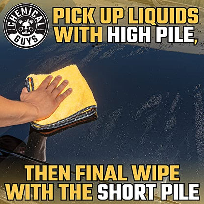 Chemical Guys, Professional Microfiber Towels, 16 x 16 in, Gold, 3 Pack - color: Yellow, size: 3 Pack