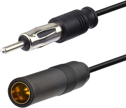 Yuslao Vehicle Car AM FM Radio Antenna Extension Cable 50cm 20in DIN Plug to Socket RG174 Car Antenna Extension Cable for Vehicle Truck Stereo Head Unit CD Media Receiver Player - color: DIN Plug to Socket-20inch/50cm