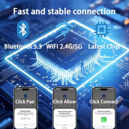Wireless CarPlay Adapter, 2-in-1 Mini Size CarPlay & Android Auto Adapter - style: without WIFI