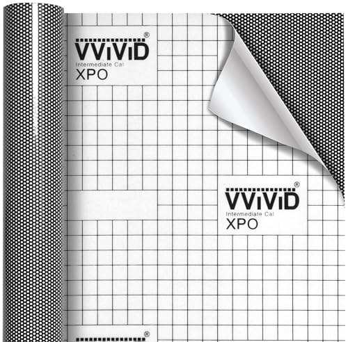 VViViD Black Perforated One-Way Vision Vinyl Automotive Window Wrap Roll (2.5ft x 4.5ft) - size: 2.5ft x 4.5ft