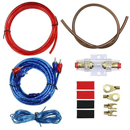 10 Gauge Car Amp Wiring Kit –Welugnal A Car Amplifier Install subwoofer Wire Wiring Kits Helps You Make Connections and Brings Power to Your Radio, Subwoofers and Speakers Amp Power Wire - size: 10 Gauge