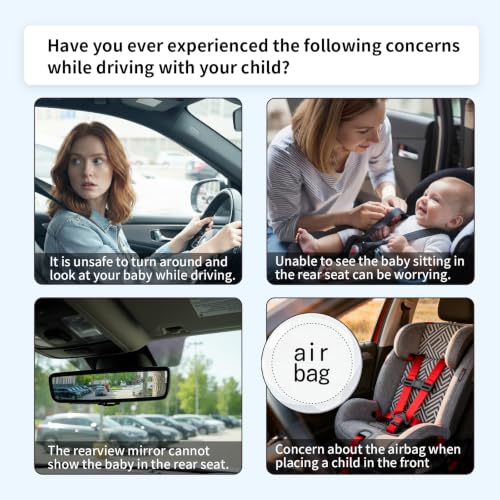 Baby Car Camera with Wireless CarPlay & Android Auto Adapter