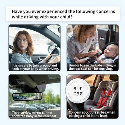 Baby Car Camera with Wireless CarPlay & Android Auto Adapter