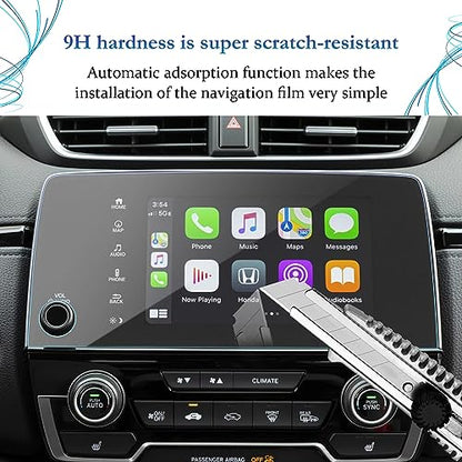 SKTU Screen Protector Foils for 2017-2022 CR-V CRV 7In Navigation Display Tempered Glass 9H Hardness HD Clear Honda LCD GPS Touch Screen Protective Film - color: 2017-2022 CR-V 7In Tempered