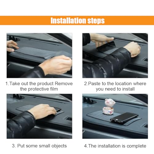 GLSOWEE Car Dashboard Anti-Slip Mat, 10.6"×5.9" Non-Slip Adhesive Pad, Dot - color: Dot