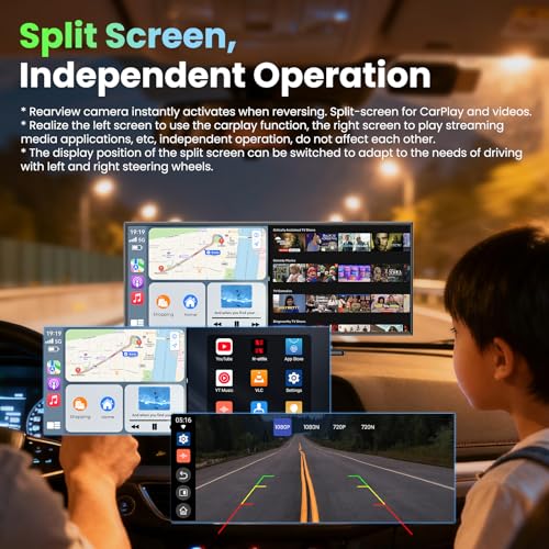 11.5 inch CarPlay Screen for Car, Built-in N-etflix/YouTube and Other apps