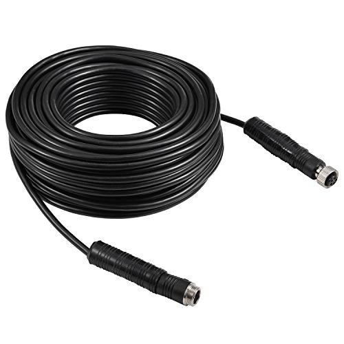 TECKEEN Backup Camera Cable 4PIN Video Power Aviation Extension Wire for Vehicle Car Camper Bus Van Truck Motorhome Trailer RV Reverse Rearview Monitor CCTV System Waterproof Shock Proof 32.8ft(10m)