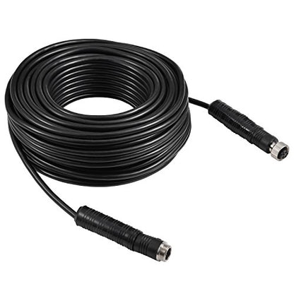 TECKEEN Backup Camera Cable 4PIN Video Power Aviation Extension Wire for Vehicle Car Camper Bus Van Truck Motorhome Trailer RV Reverse Rearview Monitor CCTV System Waterproof Shock Proof 32.8ft(10m)