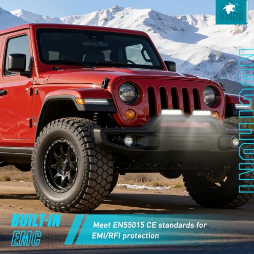 Nilight 6 Inch LED Light Bar 2PCS 50W Spot Flood Combo Lamps - color: 50W Led Pod 2Pcs White + Wire