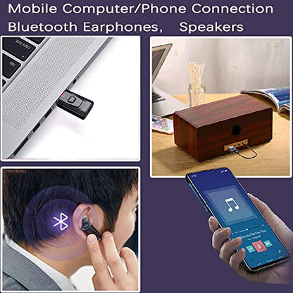 USB BT 5.0 Adapter 4-in-1 Wireless Stereo Audio Adapter