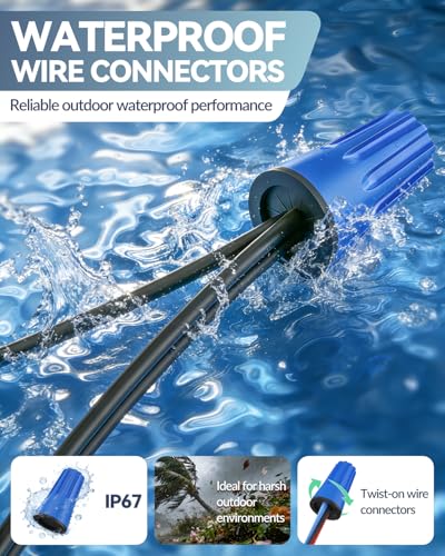 Waterproof Wire Nuts Sprinkler Wire Nuts Silicone Filled 45Pcs - size: 45Pcs