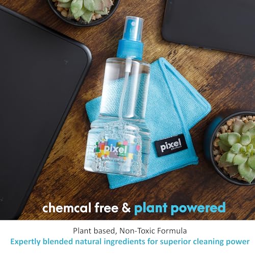 Pixel Perfect | 10oz | Screen Cleaner Kit, for TV, Laptops, Computers, Monitors, Phones, Tablets | 300ml Cleaning Kit, Premium Natural Spray
