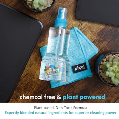 Pixel Perfect | 10oz | Screen Cleaner Kit, for TV, Laptops, Computers, Monitors, Phones, Tablets | 300ml Cleaning Kit, Premium Natural Spray