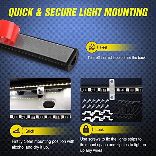 Nilight 3PCS 60 Inch RGB Truck Bed Light Strip 270 LED Neon Accent LED - color: RGB (Red, Green, Blue)