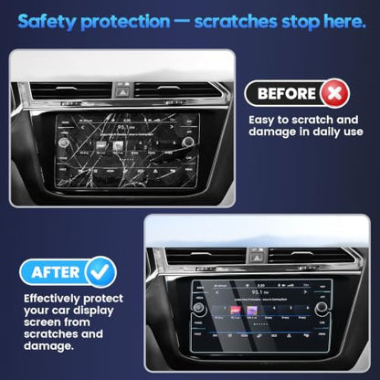 Karltys 2PCS Screen Protector for 2018-2024 VW Volkswagen Tiguan/Atlas - color: For VW Tiguan/Atlas