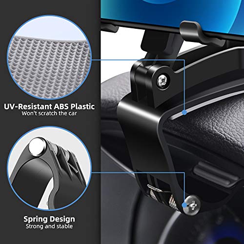 FONKEN Car Phone Mount, [2 Pack] Cell Phone Holder for Car 360 Degree Rotation Dashboard Clip Mount Car Phone Holder Compatible for iPhone 11 13/12 pro Max 8 8Plus Samsung S10 S9 S8 4"~7" Smartphones - style: 2-Pack