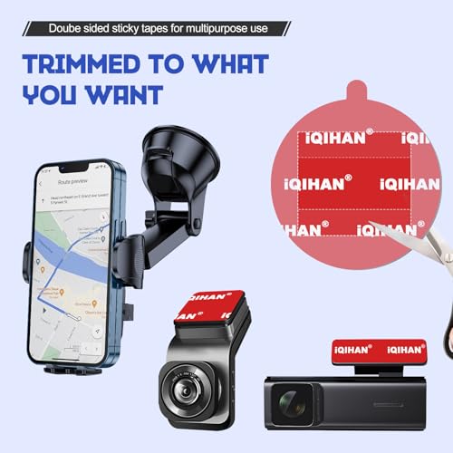 Adhesive Sticky Pads for Car Phone Mount, 4pcs Heavy Duty Mounting Tape for Vehicle Phone Holder, Heat Rresistant Double-Sided Mounting Sticker for Car Windshield Dashboard CellPhone Mount GPS EZ Pass - size: 2.76“ / 70mm