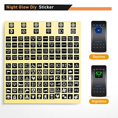 Nilight - 90116C 2 Gang Rocker Switch Panel with 4.8 Amp Dual USB Charger Voltmeter Waterproof 12V-24V DC Rocker Switch with Night Glow Stickers for CarsTrucks Boats RVs,Blue - color: Blue, size: 3 Gang Dual USB
