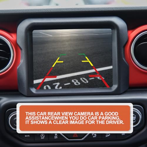Spare Tire Backup Camera, Car Rear View Back Up Camera for Jeep Wrangler Spare Tire Mount 2007-2018, Waterproof Wide Angle Removable Camera Guidelines with OEM Monitor Adapter