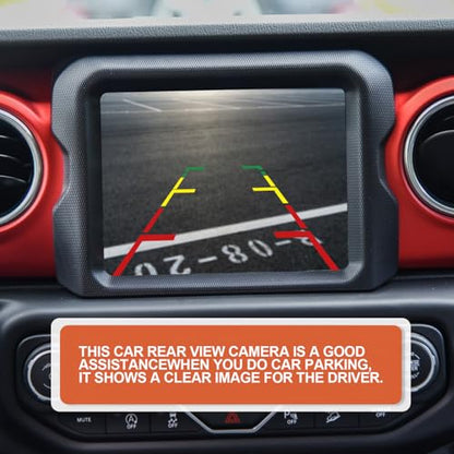 Spare Tire Backup Camera, Car Rear View Back Up Camera for Jeep Wrangler Spare Tire Mount 2007-2018, Waterproof Wide Angle Removable Camera Guidelines with OEM Monitor Adapter