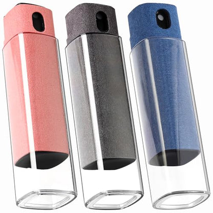 CUIUD Screen Cleaner Kit 3 Pcs, Two in One Screen Cleaner Spray and Wipe, Touchscreen Mist Cleaner Spray Bottle for Phone/Laptop/Tablet/TV/Monitor/Car Screens - color: 3 Pcs(Grey+Pink+Blue)