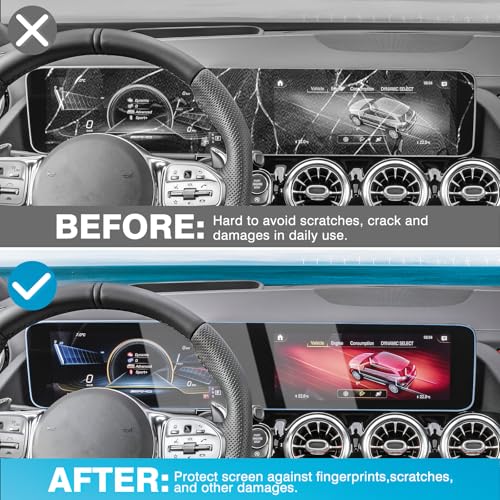 Karltys Tempered Glass Screen Protector for 2020-2025 2026 Mercedes Benz GLA GLB CLA CLA250 /2022-2025 EQB 10.25-Inch Touchscreen, Anti Glare Screen Cover for Mercedes Benz CLA Accessories - size: 2020-2024 2025 Mercedes Benz GLA GLB CLA