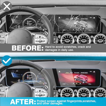 Karltys Tempered Glass Screen Protector for 2020-2025 2026 Mercedes Benz GLA GLB CLA CLA250 /2022-2025 EQB 10.25-Inch Touchscreen, Anti Glare Screen Cover for Mercedes Benz CLA Accessories - size: 2020-2024 2025 Mercedes Benz GLA GLB CLA