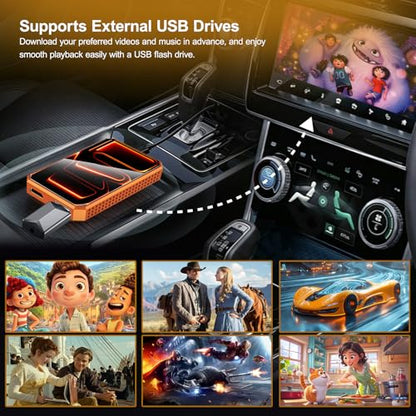 Wireless CarPlay Adapter Plug and Play for OEM Factory Cars, AI Magic Box Built-in Play Store Net-Flix YouTube TikTok & Screen Mirroring, HDMI USB-C Ports for Wireless CarPlay Converter