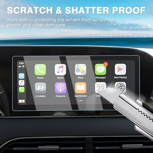 Karltys [Upgrade 2 Pack Screen Protector for 2020-2022 Hyundai Palisade 10.25-Inch [No Glare & Fingerprint] Tempered Glass Hyundai Palisade Accessories - size: 10.25 Inch 2020 2021 2022 Hyundai Palisade