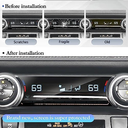 SKTU 2Pcs 2023 2024 2025 RAV4 Screen Protector for 2019-2025 Toyota RAV4 Air Conditioning Screen 2024 2025 RAV4 Accessories HD Clear Anti-Scratch - color: 2019-2025 RAV4 Air