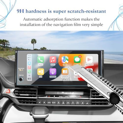 SKTU Upgrade for 2025 2026 Toyota Sienna Screen Protector 12.3 Inch for 2025+ Toyota Sienna (XLE/XSE/Woodland Edition/Limited/Platinum) 12.3-Inch Navigation Toyota Sienna 2025 2026 Accessories Tempered Glass [9H Hardness, Ultra HD, Anti-Glare&Scratch] - c