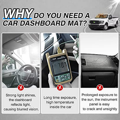 CARTIST Dashboard Cover for Ford F-150 2021 2022-2025 2026,Dash Cover for F150 Accessories,Dash Mat Anti-Slip Silicone Back - size: Ford F-150 F150 2021-2026