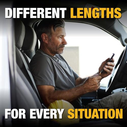 DEWALT Heavy Duty 2-Pack Durable iPhone Charger Cord, Apple Mfi, 4ft - size: 4 feet (Pack of 2)