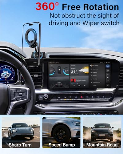PZK Car Phone Holder for 2022-2026 Chevy Silverado/GMC Sierra 13.4'' Screen - color: Magsafe, size: 2022-2026 Silverado /GMC Sierra (Extension Rod)