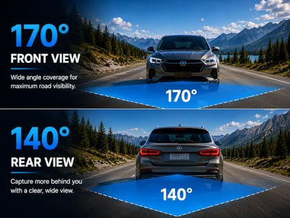 A11 4K Front + 2K Rear Dash Cam, 256GB microSD Included, Dash Camera with STARVIS Sensor, 5GHz WiFi, GPS, ADAS, HDR Night Vision, 24/7 Parking Monitor (Hardwire Kit Included), 3.4” IPS Screen
