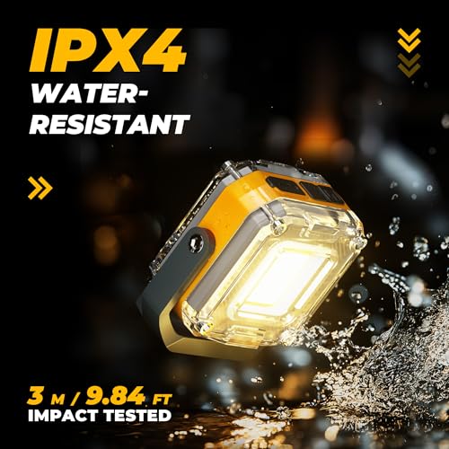 Mini COB Flashlight 2 Pack, 1200LM Dual-Sided Magnetic Work Light