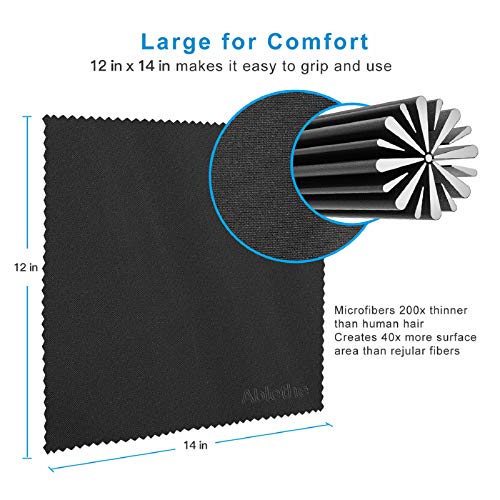 10 Pack Microfiber Cleaning Cloth for Glasses Large, Eye Glass Clean Cloths for Cleaning Lenses, Glasses, Screens, Cameras, Cell Phone, Eyeglasses, LCD TV Screens, Tablets … - size: 12 x 14 in / 10 x 12 in / 6 x 7 in