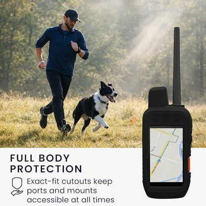 kwmobile Silicone Case for Garmin Alpha 200i / Alpha 300i Case - Protective Cover for GPS Handheld - Anti-Slip Outdoor Sleeve in Black - color: black