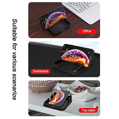 Tumecos Car Dashboard Anti-Slip Mat, Universal Non-Slip Phone Holder Pad for Car, Anti-Skid Grip Mat, Dashboard Phone Mount for Most Vehicles - style: Style A