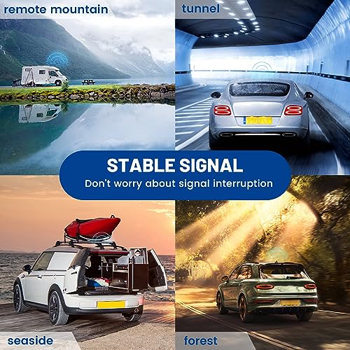 Anina Sirius XM Satellite Radio Antenna, Mirror Tubular Mount Aerial with SMB Connector 21ft Extension Wire for Semi Truck RV Trailer Car Vehicle, High Gain Sirius XM Stereo Receiver Tuner Antenna