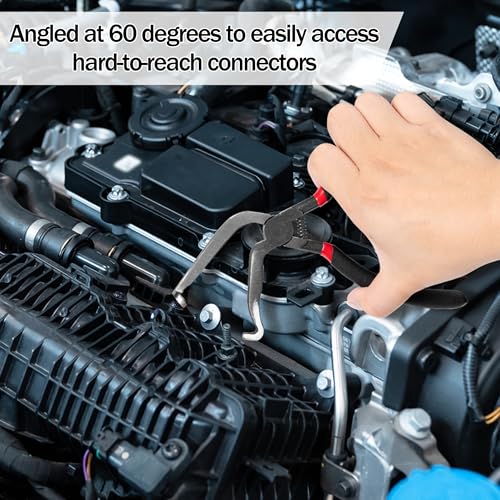 Electrical Disconnect Pliers for Cars - 4Pcs High-Carbon Steel Material with Storage Bag, Universal Automotive Connector Removal Tool for Automotive Repair, Maintenance & Troubleshooting