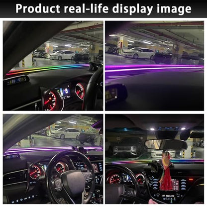 RGB Car Ambient Light Kit with APP Control & Music Sync, for Honda/Toyota CR-V Civic Accord Pilot All Vehicle Models, Plug and Play OBD Interior LED Atmosphere Lighting