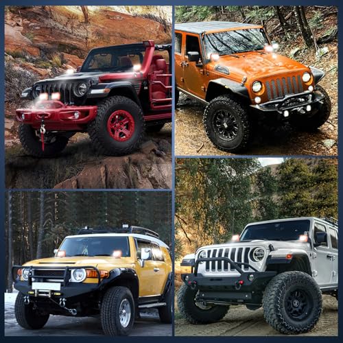 Nilight LED Light Bar 2PC 4Inch 60W Flood Spot Triple Row Driving Lamp - color: 2Pcs Amber Shell with White Light
