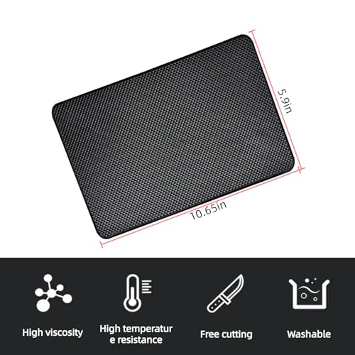 Car Dashboard Non Slip Mat,10.6"x 5.9" Universal Anti Slip Pad,Non-Slip Sticky Gripping Mat for Phones Sunglasses Radar Detector Electronic Devices and More Dashboard Accessories