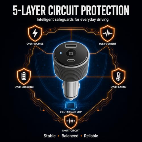 60W Starlink Mini Car Adapter, 24V Step Up Converter, Dual USB & DC Ports