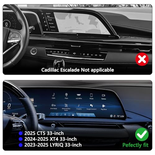 Sunsdrew Car Phone Holder for Cadillac Lyriq 2023-2026 Accessories, CT5/CT5 V/Optiq 2025 2026, XT4 2024-2026, Magnetic Phone Mount for 33-inch Screen, Hands-Free Phone Stand for All Phones - size: For Lyriq/CT5/Optiq