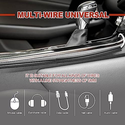 Automobile Concealed Cable Asleeves, Cable Racks, Automobile Power Cord Sleeves, Adhesive Cable Concealers USB Audio Video Conduit Cable Sleeves (4cs)