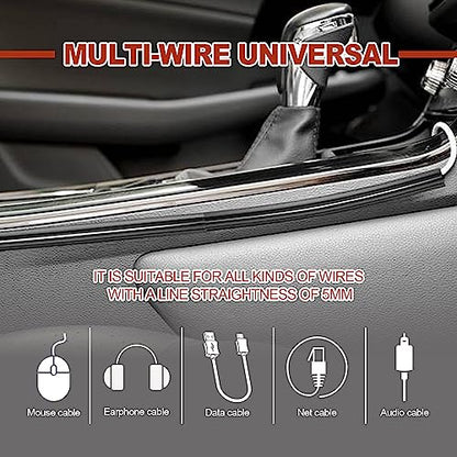 Automobile Concealed Cable Asleeves, Cable Racks, Automobile Power Cord Sleeves, Adhesive Cable Concealers USB Audio Video Conduit Cable Sleeves (4cs)