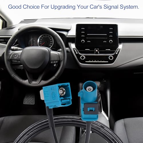 uxcell 2Pcs Antenna Extension Cable, 9.8ft/3meter Longer Fakra-Z Male to Right Angle Fakra-Z Female RF Coax Cable for Car Stereo Head Unit GPS Navigation FM AM Radio RG174 - size: 9.8ft/3.0m